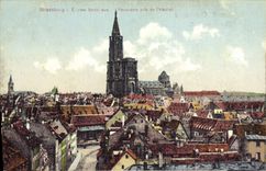 CPA Strassburg panorama pris de l'hopital 