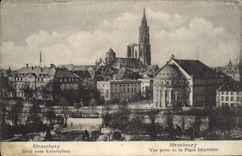 CPA Strasbourg vue prise de la place Imperial 