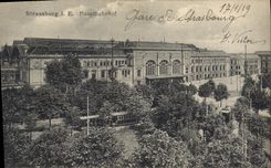 CPA Strassburg Hauptbahnhof 
