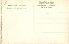 CPA Strasbourg le palais Imperial 
