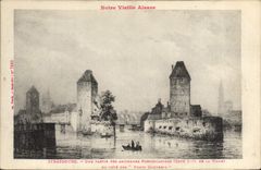 CPA Notre Vieille Alsace Strasbourg une partie des anciennes fortipication cote S O de la Ville du c
