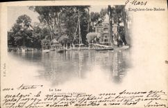 CPA Enghien les Bains le lac le matin des Regntes 