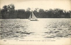 CPA Enghien les Bains le lac Effet de Soleil Couchant 