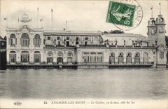 CPA Enghien les Bains le Casino vu de face cote du lac 