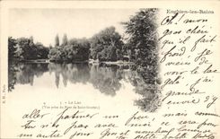 CPA Enghien les Bains le Lac vue prise du pont de Saint Gratien 
