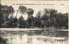 CPA Enghien Saint Gratien S et O un coin du lac 