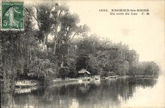 CPA Enghien les Bains un coin du lac 