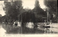 CPA Enghien un coin du lac 