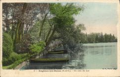 CPA Enghien les Bains S et O un coin du lac 