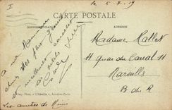 CPA Enghien les Bains le casino actuellement hopital pour Blesses Militaires et le lac vue de la nou