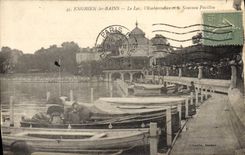 CPA Enghien les Bains le lac l'embarradere et le Nouveau Pavillon 
