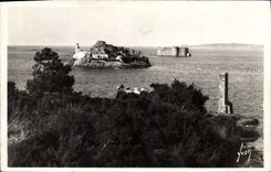 CPA Carantec Finistere l'Ile Louet et le chateau du Taureau 