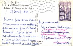 CPA Carantec Finistere chateau du taureau et Ile Louet