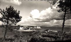 CPA Carantec l'Ile Louet et le chateau du Taureau 