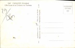 CPA Carantec Finistere l'Ile Louet et le chateau du Taureau