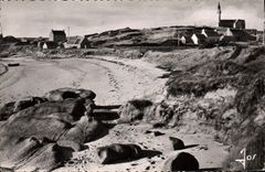 CPA Carantec Finistere l'Ile Callot crique pres de la petite chapelle Notre Dame 