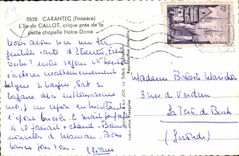 CPA Carantec Finistere l'Ile Callot crique pres de la petite chapelle Notre Dame