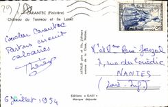 CPA Carantec Finistere Chateau du Taureau et Ile Louet