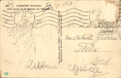 CPA Carantec Finistere l'Ile Louet et le chateau du Taureau