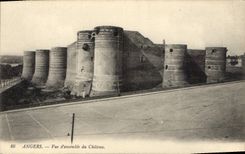 CPA Angers vue d'ensemble du chateau 