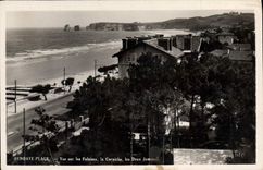 CPA Hendaye Plage vue sur les Falaises la Corniche les deux Jumeaux 