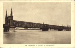 CPA Strasbourg le pont du chemin de Fer 