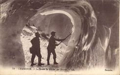 CPA Chamonix la Grotte du Glacier des Bossons 