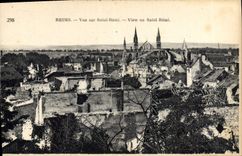 CPA Reims vue sur Saint Remi 