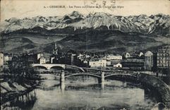 CPA Grenoble les Ponts sur l'Isere et la Chaine des Alpes 
