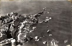 CPA Biarritz B P Casino Bellevue port des pecheurs rocher de la Vierge vue aerienne cliche Robert Du