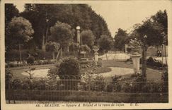 CPA Beaune Square A Briand et la route de Dijon 
