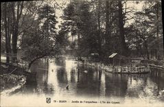 CPA Dijon Jardin de l'Arquebuse l'Ile des Cygnes 