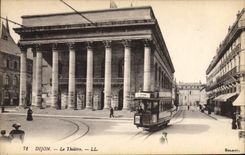 CPA Dijon Le Theatre Tramway