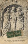 CPA Les Baux Les Tremaies Bas relief druidique 