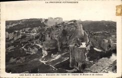 CPA Les Baux B du R Ensemble des ruines de l'hopital St Blaise et du chateau 