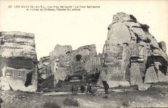 CPA Les Baux B du R Lou trou de laure La Tour Sarrazine 