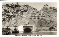 CPA Marseille Entree du tunnel du Rove 