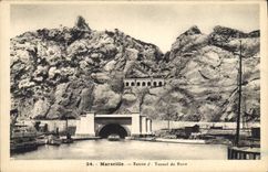 CPA Marseille Entree du Tunnel du Rove 