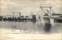CPA Tarascon Pont de Beaucaire et Chateau du Roi Rene 