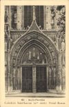 CPA Aix en Provence Cathedrale St Sauveur Portail Roman 