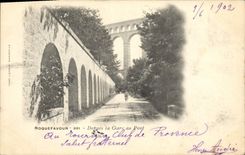 CPA Roquefavour Depuis la Gare au pont