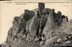 CPA Les Baux Ruines du Chateau feodal