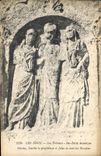 CPA Les Baux Les Tremaies Bas Relief druidique Maruis Marthe le prophetesse et Julia la matrone Roma