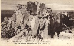 CPA La Provence les Baux Cote oriental et nord du Chareau avec Tour monolithe demolis sous Louis en 