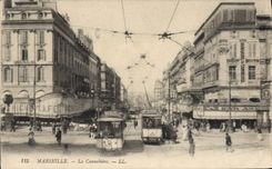 CPA Marseille La Cannebiere Tramways