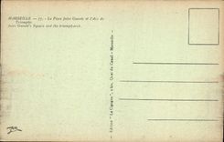 CPA Marseille La Place Jules Guesde et l'Arc de Triomphe