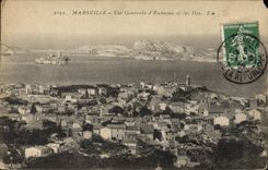 CPA Marseille Vue generale d'Endoume et les Iles