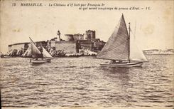 CPA Marseille Le Chateua d'If bati par Francois Ier et qui servit longtemps de prison d'Etat