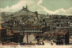 CPA Marseille Vue a vol d'oiseau