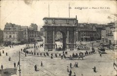 CPA Marseille Place et Port d'Aix